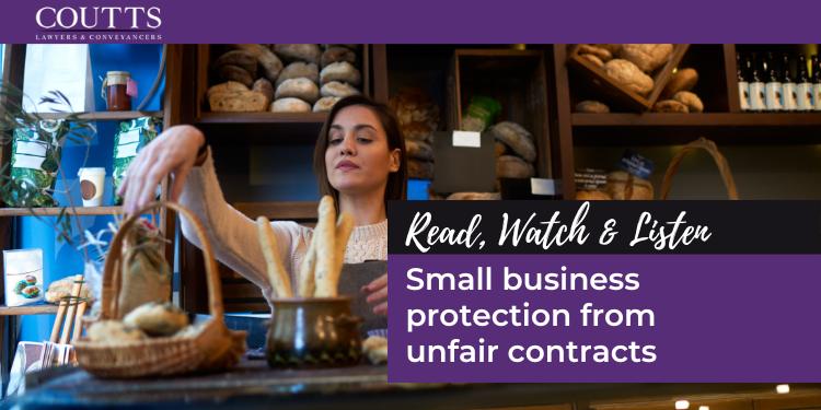 Small business protection from unfair contracts