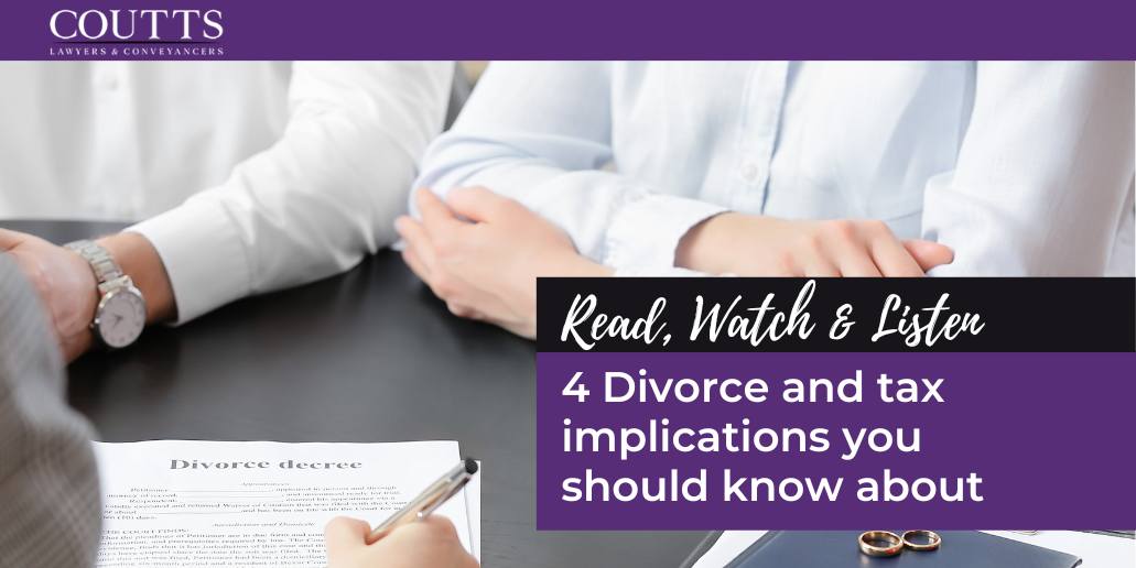 4 Divorce and tax implications you should know about