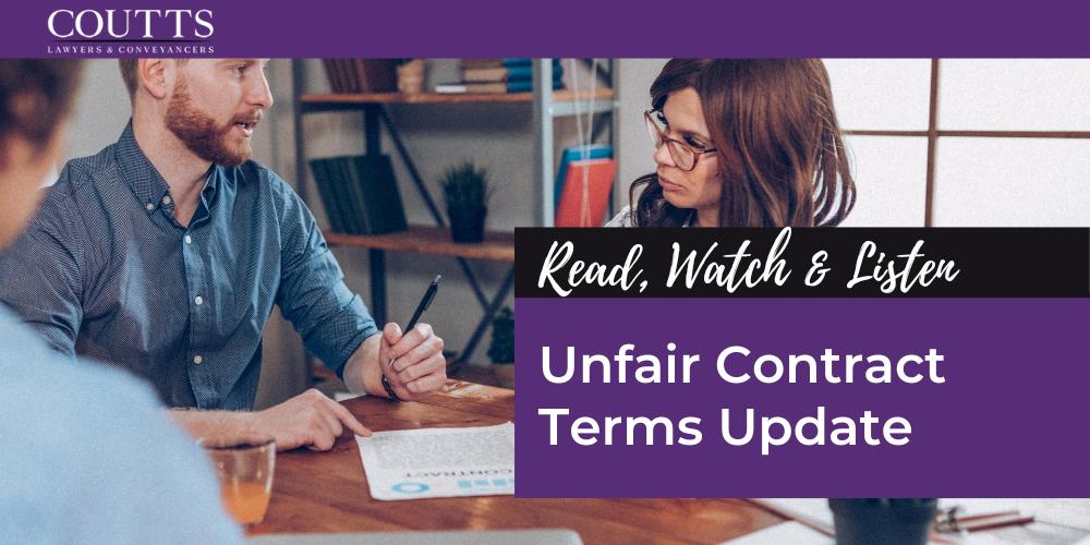 Unfair Contract Terms Update