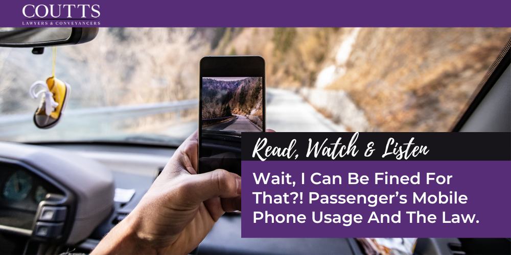 Wait, I Can Be Fined For That?! Passenger’s Mobile Phone Usage And The Law.