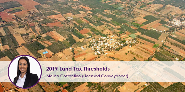 2019 Land Tax Thresholds