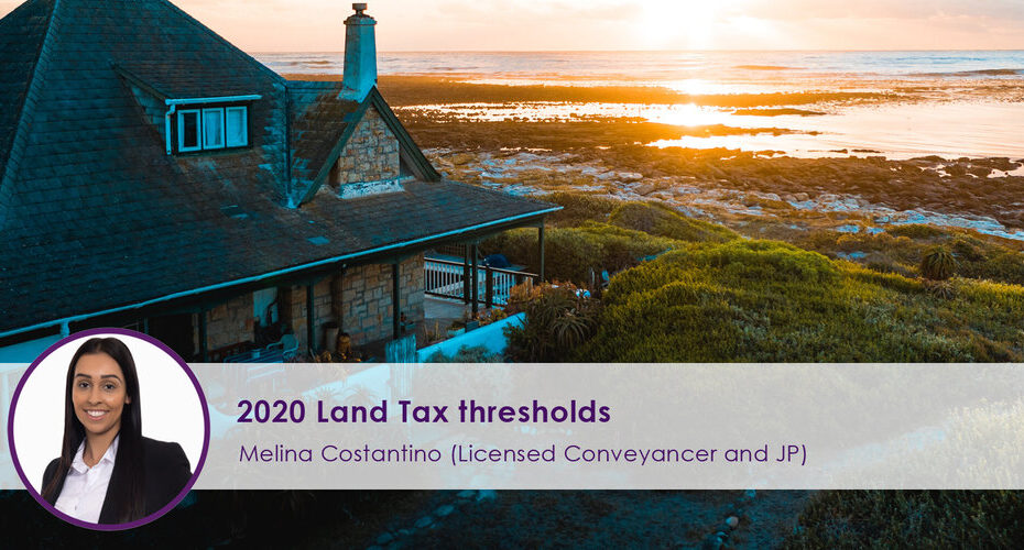 2020 Land Tax Thresholds