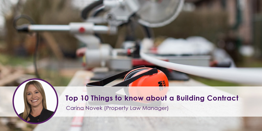 Top 10 Things to know about a Building Contract