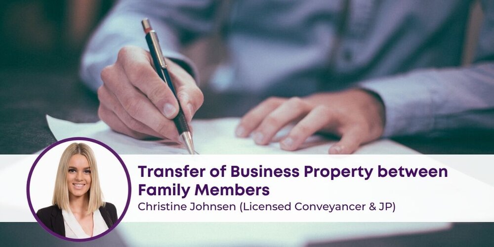 Transfer of Business Property between Family Members