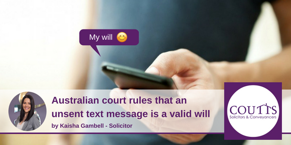 Text message as valid will