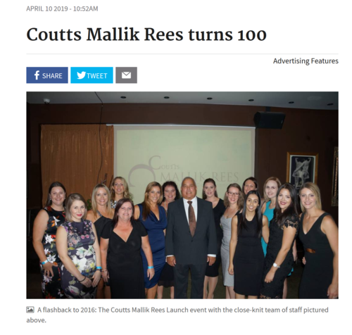 Coutts Mallik Rees Turns 1000