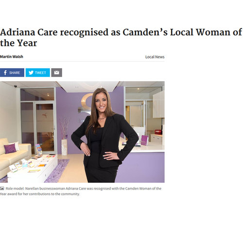 Adriana Care Recognised as Camden's Local Woman of the year