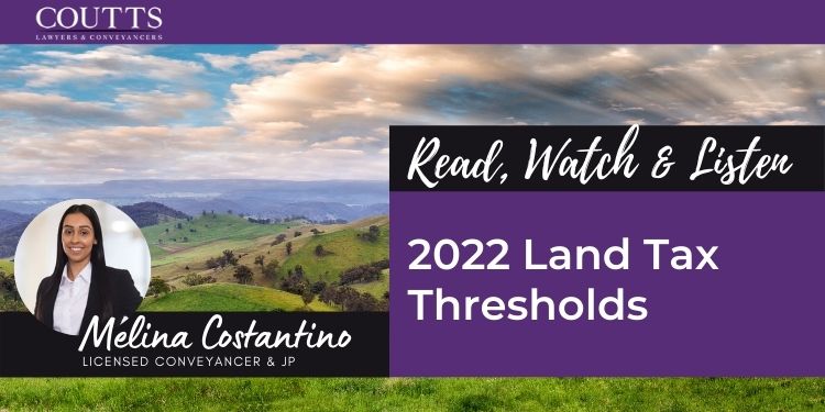2022 Land Tax Thresholds