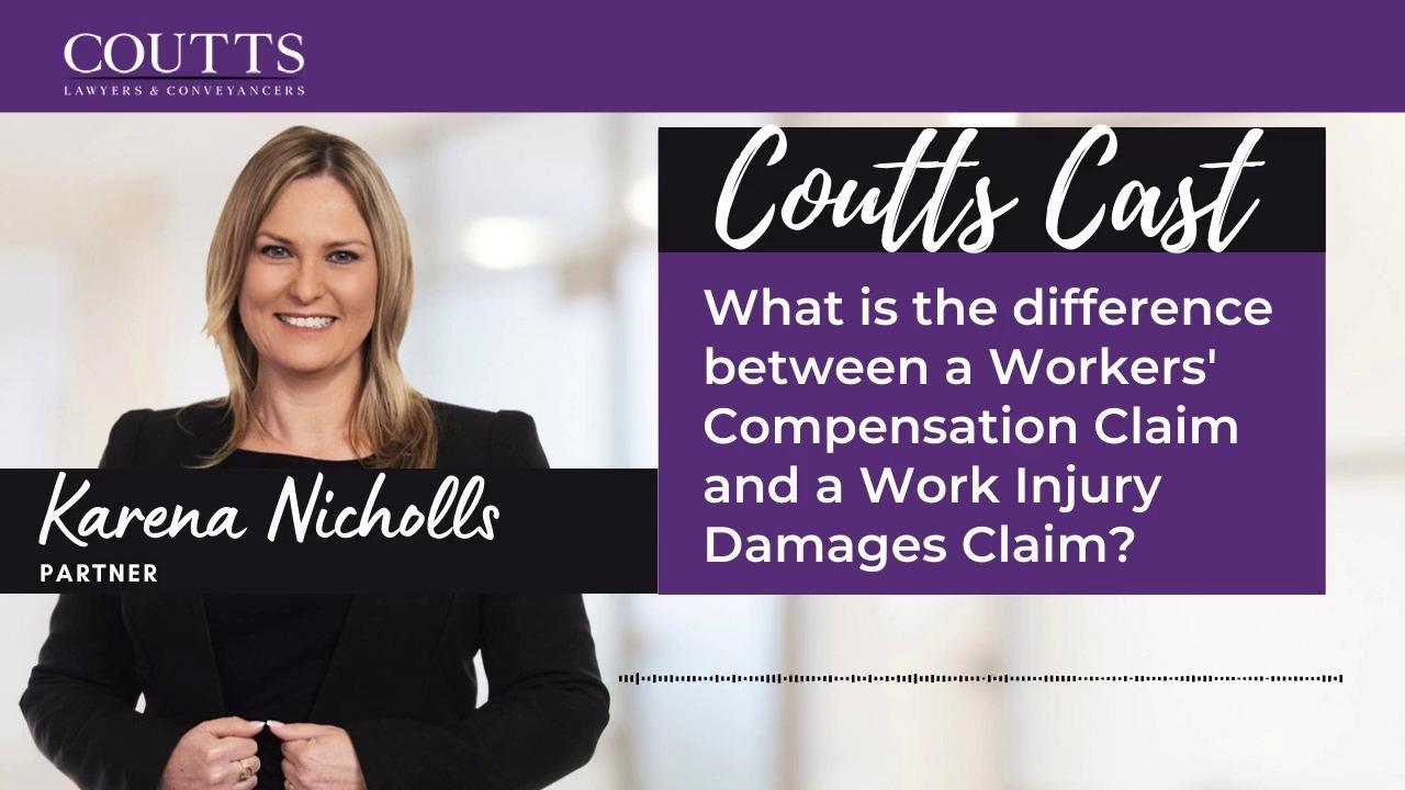 difference between a Workers Compensation Claim and a Work Injury Damages Claim