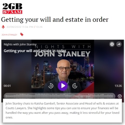 Getting your will and estate in order