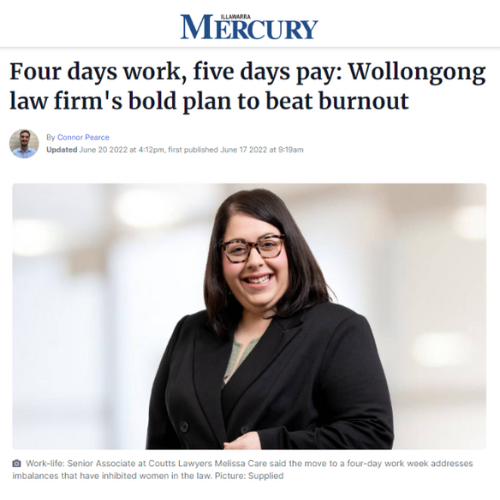 Four days work, five days pay: Wollongong law firm's bold plan to beat burnout
