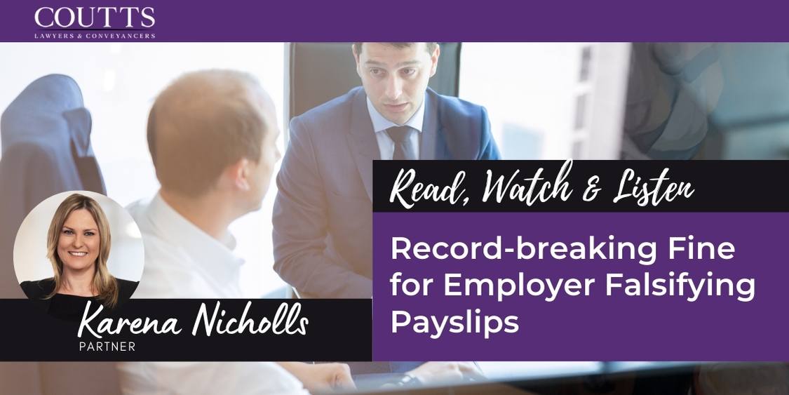 Record-breaking Fine for Employer Falsifying Payslips
