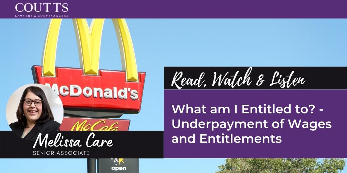 What am I Entitled to? - Underpayment of Wages and Entitlements
