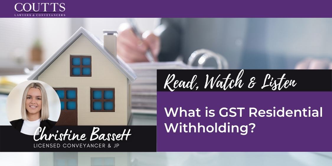 What is GST Residential Withholding?