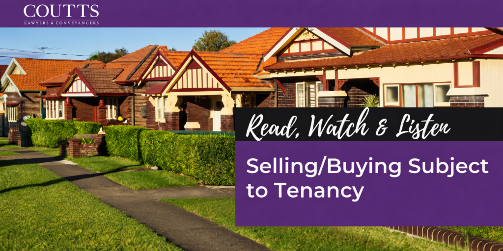 Selling/Buying Subject to Tenancy