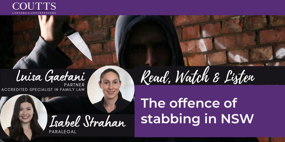 The offence of stabbing in NSW