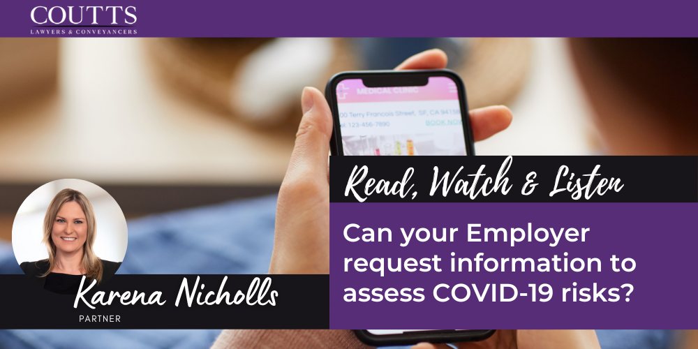 Employer Request Information to assess COVID-19 Risks