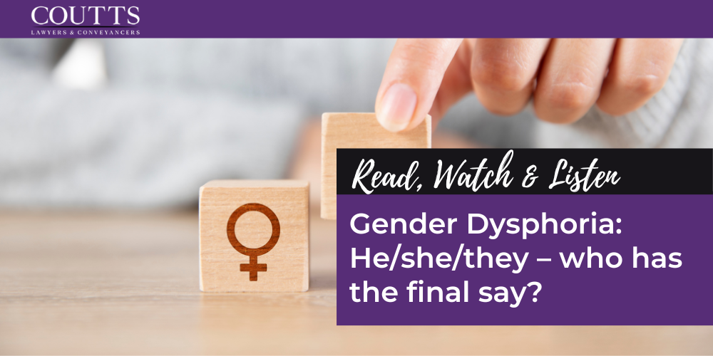 Gender Dysphoria He She They Who Has The Final Say