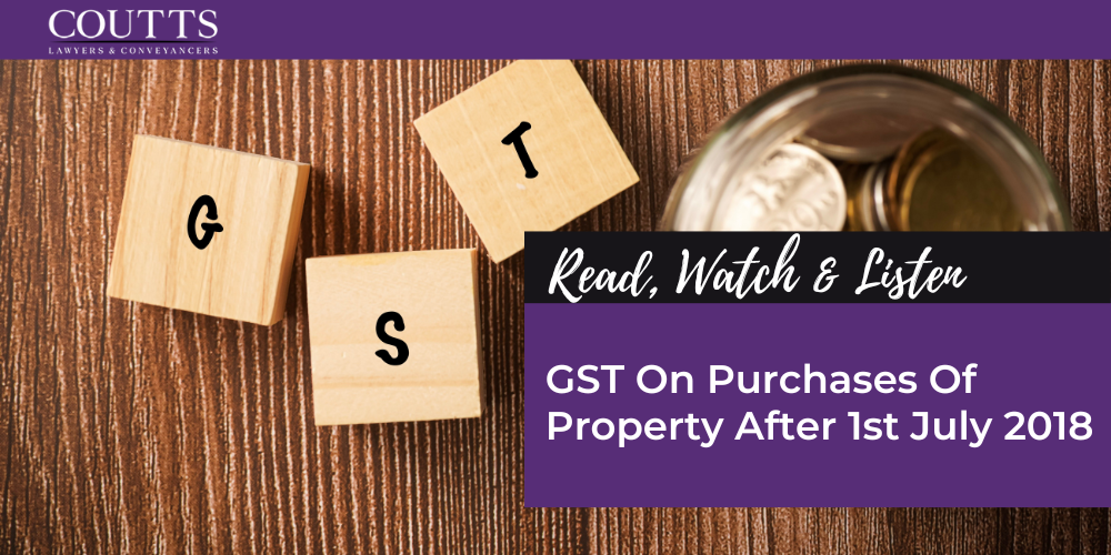 GST On Purchase Of Property
